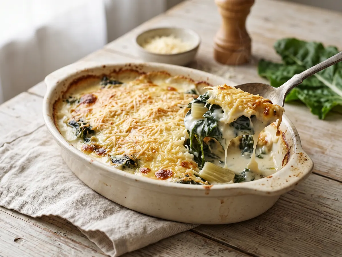 Swiss chard gratin with béchamel