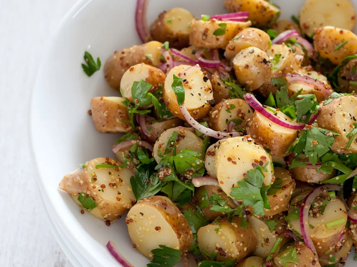 French potato salad with shallot vinaigrette